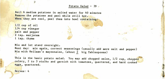 39 Potato Salad - 1980