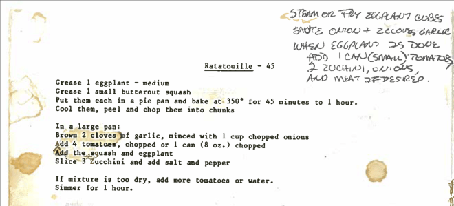 45 Ratatouille - 1980