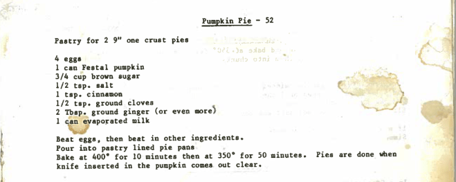52 Pumpkin Pie - 1980